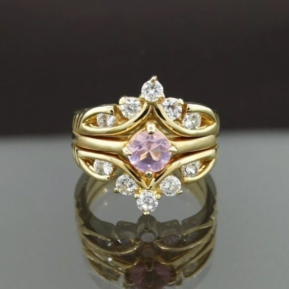 Swarovski crystal ring 14k gold plate - Picture 8 of 8